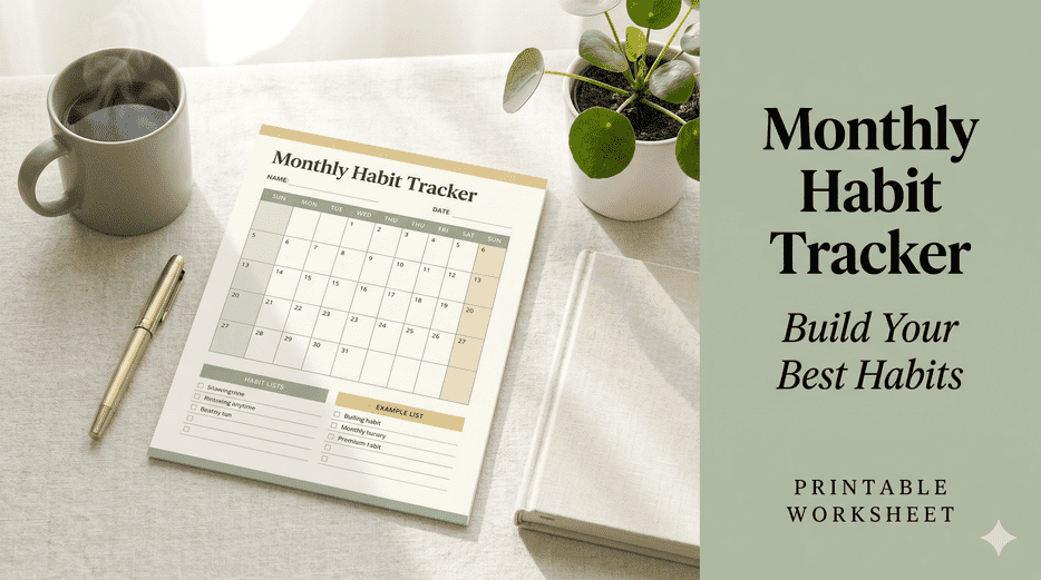 monthly habit tracker printable